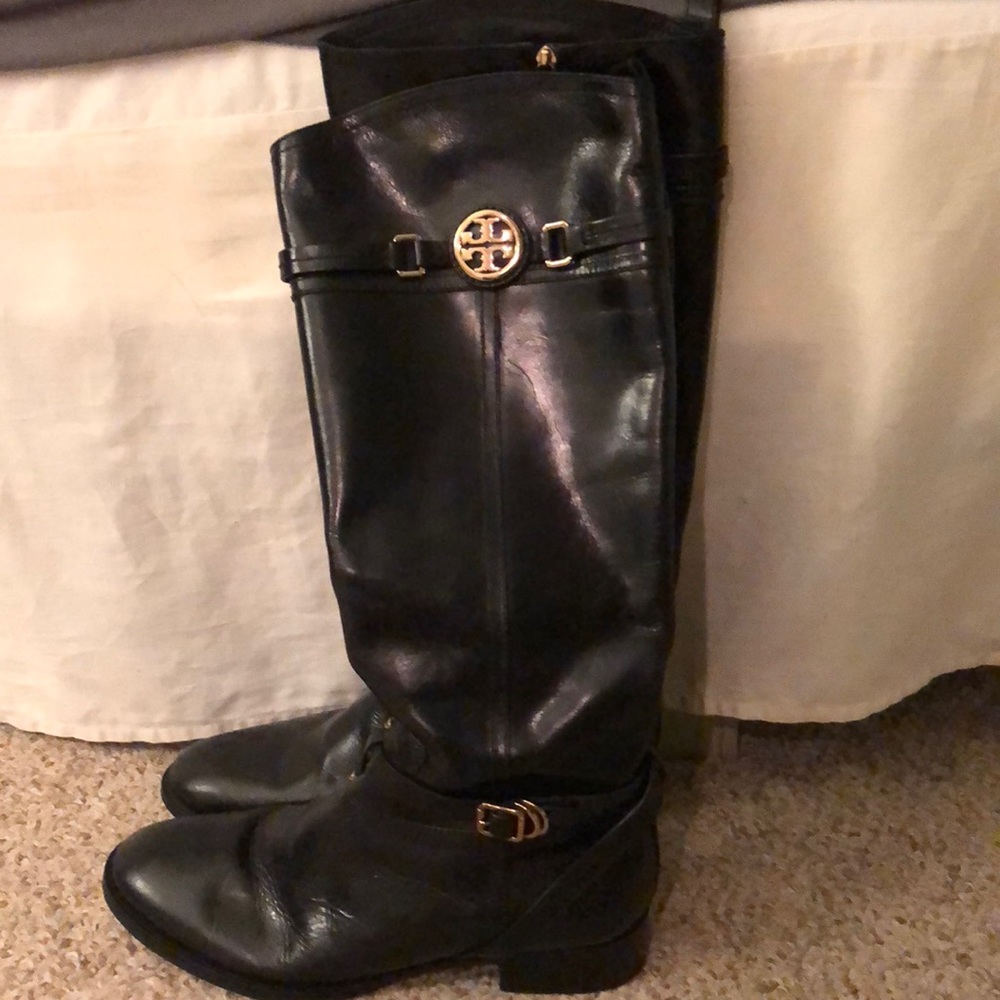 Tory Burch riding boots. Once worn once